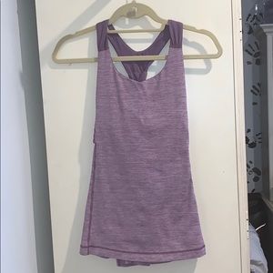 Lululemon Spin Me Twist Back Tank Top Heathered